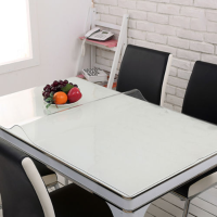 Wipe Clean Transparent Tablecloth Mat Pvc Glass Effect Antifouling Table Protection Cover