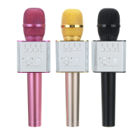 Wireless Bluetooth Karaoke Microphone Usb Speaker Mini Home Ktv Gold For Mobile Phone