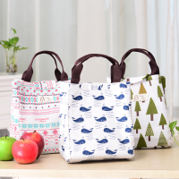 Woman Hand Held Lunch Tote Bag Travel Picnic Cooler Insulated Handbag Waterproof Storage Containers