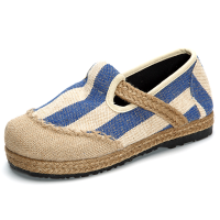 Women Cloth Shoes Casual Flax Outdoor Flat Loafers