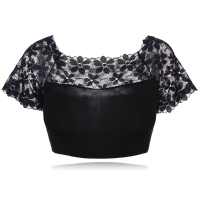 Women Crocheted Lace Seamless Chest Wrap Vest Comfy Full Coverage Vest Bras