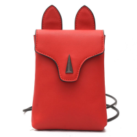 Women Cute Cat Shoulder Bags Girls Animal Mini Crossbody Bags 5.5'' Phone Purse For Iphone 7p