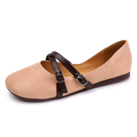Women Flat Casual Shoes Buckle Slip On Outdoor Loafers
