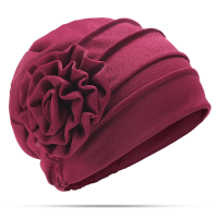 Women Flower Cotton Warm Beanies Cap