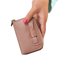 Women Genuine Leather 10 Card Slots 2 Cash Places 6 Colors Card Holder Purse