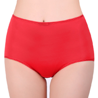 Women Pleasing Cotton Elastic Bow Knot Seamless Breathable High Waist Panties