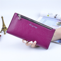 Women Pu Zipper Long Wallet Hasp Super Thin Zipper Purse Card Holder 5.5'' Phone Bag For Iphone 7p