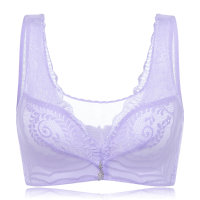 Women Push Up Lace Breathable Comfortable Wireless Full Coverage Vest Bra