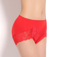 Women Sexy Lace Trim Embroidery Panties Mid Waist Breathable Underwear