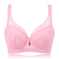 Women Sexy Lightly Lined Floral Lace Brassiere Breathable Gather Bra