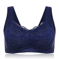 Women Soft No Rims Full Coverage Lace Embroidery Sleeping Vest Bra