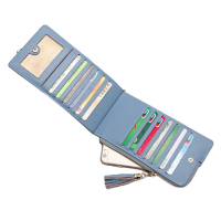 Women Tassel Long Card Holder Candy Color Zipper Purse Coin Bags 5.5'' Phone Case For Iphone 7p