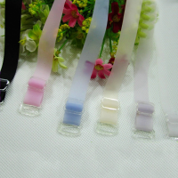Women Transparent Invisible Silicone Clear Frosted Elastic Anti Slip Bra Shoulder Straps