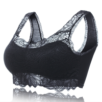 Women Yoga Sleeping Crochet Lace Cozy Tops Bralette Wireless Breathable Thin Vest Bra