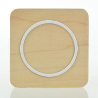 Wood Qi Wireless Charger Adapter Square Charging Pad For Mobile Phone