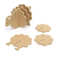 Wooden Non Slip Coasters Simple Sheep Shapes Home Office Decor