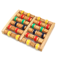 Wooden Roller Foot Massager Acupuncture Points Massage Relaxing Stress Pain Relief Foot Reflexo