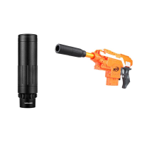 Worker Acc Plastic Front Tube Decorator For Nerf Toys Color Black