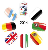 World Cup Flag Nail Art Sticker Design Nail Polish Stickers