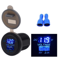 Wupp® Universal 12/24v Usb Car Charger Voltmeter Cs 525 2.1A For Phone