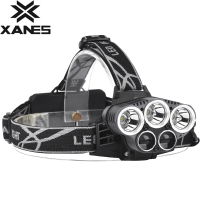 Xanes 2309 A 1500 Lumens Bicycle Headlight 6 Switch Modes 3 X Xml T6 + 2 X Lts White Light Adjustable Headlamp