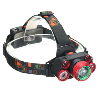 Xanes 2407 2500lm T6+4xpe Headlight Mechanical Zoom For Camping Hiking Cycling
