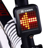 Xanes Stl 01 64 Led 80lm Intelligent Automatic Induction Steel Ring Brake Safety Bicycle Taillight With Infrared Laser Warning Waterproof Night Light Usb Charging