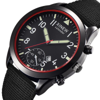 Xinew 2326 Fashion Men Quartz Watch Casual Nylon Strap Wrist Watch