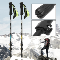 Xmund XD TK1 3 section Carbon Fiber Adjustable Canes Climbing Hiking Stick Trekking Pole Alpenstock