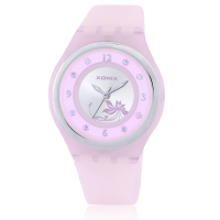 Xonix Yw Children Watch Waterproof Pu Watch Band Fashion Cute Girls Boys Student Swimming Watch