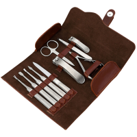Y.F.M® 10pcs Stainless Steel Ingrown Toe Nail Clippers Nipper Manicure Tools Set Kit Pusher Cleaner File
