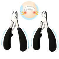Y.F.M® 2pcs Ingrown Toenail Nail Nippers Clipper Precision Cutter Thick Stainless Pedicure Tool