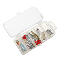 Zanlure 10pcs Combined Metal Fishing Lure Spinners Set With Transparent Plastic Box Fishing Baits Ta