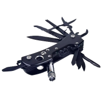 Zanlure 12 In 1 155mm Led Lights Stainless Steel Folding Swiss Knife Multifunction Survival Fishing Knife Tool