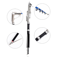 Zanlure 2.1M Stainless Steel Telescopic Automatic Fishing Rod Sea River Lake Fishing Pole Device