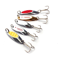 Zanlure 5pcs Fishing Metal Lure Treble Hook Crankbaits Spinner Bass Bait