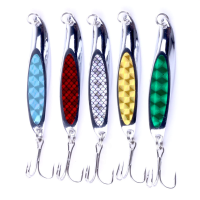Zanlure 5pcs Metal Fishing Lure Slice Spoon Spinner Baits Tackle Mackeral Tailor Lures