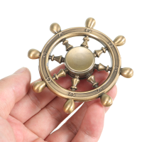 Zinc Alloy copper Rudder Shape Fidget Hand Spinner Focus Attention Edc Reduce Stress Toys