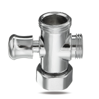 Zinc Plated Chrome Three Way T Adapter Shower Head Diverter Valve