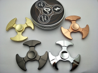 Zinc Tri Rotating Fidget Hand Spinner Adhd Austim Fingertips Fingers Gyro Reduce Stress Toys Gift