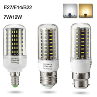Zx E27 E14 B22 7w 12w Led Smd 4014 1000lm Pure White Warm White Cover Corn Light Bulb Ac110v Ac220v