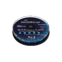 MediaRange BD R 25 GB blu ray media 4x, 10 stuks, bedrukbaar