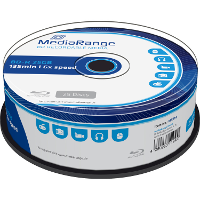 MediaRange BD R 25 GB blu ray media 6x, 25 stuks