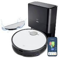 Medion MD 20004 Dweil  en zuigrobot Zwart, Zilver Met stofzak, Met dweilfunctie, Compatibel met Amazon Alexa, Compatibel met Google Home, Besturing via App,