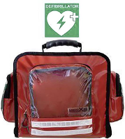 MEDX5 1 52344 EHBO wandtas met defibrillatorcompartiment (leeg) 40 x 35 x 25 Rood