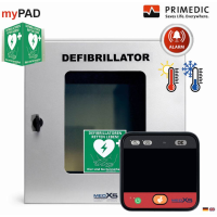 MEDX5 myPAD M mit LCD Bildschirm AED bord Buiten Met spraakinstructies, Met verwarming, Incl. Kast