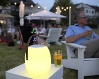 Megatron MT69083 Spika LED tafellamp met luidspreker voor buiten 10 W RGBW Wit
