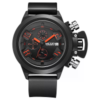 MEGIR Heren Multifunctionele Horloge Sport Chronograaf Horloge Waterproof Kalender Quartz Horloge Comfortabele Siliconen