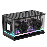 MEIZU Mblue AURA 9 40W bluetooth luidspreker Transparante mechanische luidspreker met klokfunctie 8D surround geluid RGB