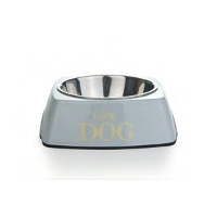Melamine Best Dog Voerbak Vierkant Grijs L